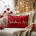 Valentine's Day red love pillowcase, romantic holiday decorative cushion for sofa. - Z1960BZ-32