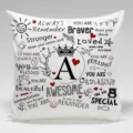 Fundas de cojín con cita inspiradora y letras decorativas para decoración de sofá. - Funda de Cojín de Piel de Melocotón de Lado Único Sin Núcleo 45x45cm / BZ202404030-1