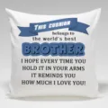 Weißer quadratischer Kissenbezug mit liebevoller Bruder Spruch Botschaft für das Sofa. - Einseitiger Pfirsichhaut Kissenbezug (Ohne Füllung) 45x45cm / BZ20240508-1