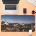 Grande tappetino da scrivania gaming con vista notturna, tappetino mouse antiscivolo. - SBD202502028-13