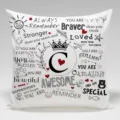 Funda de Cojín con Frase Inspiradora Corona Letra C Funda de Almohada Motivacional - Funda de Cojín de Piel de Melocotón de Lado Único Sin Núcleo 45x45cm / BZ202404030-3