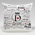 Funda de cojin con cita motivacional inspiradora y letra D para la decoracion del hogar. - Funda de Cojín de Piel de Melocotón de Lado Único Sin Núcleo 45x45cm / BZ202404030-4