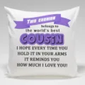Quadratischer weißer Kissenbezug für Cousin, dekorativer Sofakissenbezug als tolles Geschenk. - Einseitiger Pfirsichhaut Kissenbezug (Ohne Füllung) 45x45cm / BZ20240508-8