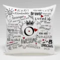 Funda de cojin decorativa blanca con citas inspiradoras para sofa cama hogar - BZ202404030-15