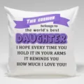 Weißer quadratischer Kissenbezug mit liebevollem Text, perfekte Deko für das Sofa zu Hause. - Einseitiger Pfirsichhaut Kissenbezug (Ohne Füllung) 45x45cm / BZ20240508-22