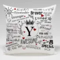 Fundas de cojín con frase motivacional y letra Y, cojín decorativo inspirador para hogar. - BZ202404030-25