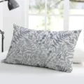 Botanical print decorative throw pillow cover, blue and white floral sketch bedroom pillow case. - Peach Skin Velvet Pillowcase (Single Sided Without Core) 50X30cm / BZ2024010014-1