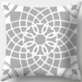 Fodera per cuscino geometrica astratta grigia moderna, copricuscino decorativo morbido. - Federa in Pelle di Pesca Monolaterale / TPRy165-9