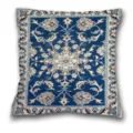 Fodera per cuscino quadrata stile persiano vintage copricuscino decorativo divano - Federa in Pelle di Pesca Monolaterale / Modello 14