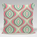 Cuscino quadrato con motivo geometrico astratto per divano soggiorno camera letto - Federa in Pelle di Pesca Monolaterale / 45x45cm / BZ202501016-3