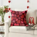 Housse de coussin décorative motif cœur rouge pour canapé chaleureux et chambre - Z1959BZ-22