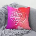 Housse de coussin rouge rose aquarelle Saint-Valentin pour decoration de canape de salon - BZ202301202-6
