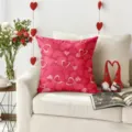 Housse de coussin motif coeur Saint Valentin rouge coussin decoratif pour salon canape lit - Z1959BZ-20