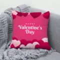Housse de coussin rouge coeur Saint-Valentin taie d'oreiller canapé déco maison - BZ202301202-12