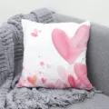 Housse de coussin cœur rose aquarelle Saint-Valentin, beau textile doux et chic. - BZ202301202-13
