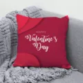 Fodera cuscino rosso San Valentino con design a cuore per divano decorazione casa. - Federa per Cuscino in Pelle di Pesca Monofacciale (Senza Anima) 45x45cm / BZ202301202-2