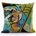 Housse de coussin art abstrait artistique et decorative pour canape lit bureau deco salon - QPSP182BZ-16