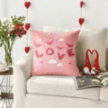 Housse de coussin rose Saint-Valentin lettre d'amour canapé décoration intérieure variante - Z1959BZ-7
