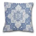 Vintage persischer geometrischer Kissenbezug, blau-weiße Dekokissenhülle für Sofa und Schlafzimmer. - Muster 17
