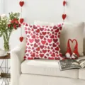 Housse de coussin coeur rouge saint valentin pour salon canape chambre decoration chic - Z1959BZ-15