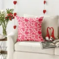 Saint-Valentin rose rouge coeurs motif housse de coussin douce canapé décoration maison - Z1959BZ-17