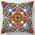 Geometric Ethnic Style Square Pillowcase Vibrant Colorful Printed Cushion Cover Sofa Decor - Single-Sided Peach Skin Pillow Cover (Without Core) 45x45cm / Pattern 20