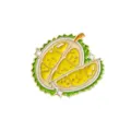 Cute Durian Enamel Pin Cartoon Fruit Brooch Badge For Backpack And Clothes Decoration - Open Durian Style (CZ0917)