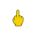 Divertente Spilla Smaltata Emoji Dito Medio in Lega Cartoon per Decorazione Vestiti Zaino - Stile Gesto Dito Medio (CZ2114-1)