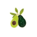 Cute avocado enamel pin brooch badge for backpack clothes decoration zinc alloy metal jewelry gifts. - Twin Avocado Style (CZ2673)