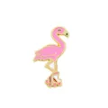Cute pink flamingo roller skate enamel pin cute animal brooch for bag clothes decoration badge - Flamingo Roller Skates Style (CZ2373)
