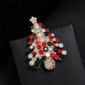 Weihnachtsbaum Brosche Strass Kristall Festlich Anstecknadel Legierung Schmuck Zubehoer - Klassischer Weihnachtsbaum Stil (YNCP2372)