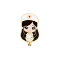 Cute nurse metal enamel brooch pin, medical themed clothing decorative badge accessory. - Nurse (CZ2534-2)