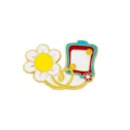 Cute medical series metal enamel brooch creative nurse doctor clothing decoration badge. - Stethoscope Flower (CZ2534-3)