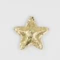 Nahaufnahme eines goldenen Stern-Schlüsselanhängers mit einzigartiger Wabenstruktur. - Nur Anhänger (Ohne Kette) / Gold