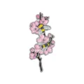 Detailaufnahme einer süßen rosa Kirschblüte und Hummel Emaille Brosche, Legierung Anstecknadel. - Kirschblüte Biene Stil (CZ2418)