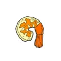 Süße Cartoon Garnele Emaille Brosche Anstecknadel für Kleidung und Tasche Dekoration - Cartoon Garnele Stil (CZ2540)