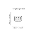 Creative cartoon number 011 alloy brooch badge detail size and weight specification image. - Number 011 (CZ1696)
