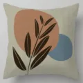 Housse de coussin décorative motif floral abstrait moderne, détail pour canapé salon. - BZ20221003-4