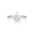 Pear-cut 1ct moissanite S925 sterling silver ring for women fashion elegant diamond jewelry - Size 5 / Pear Cut Style (FDJZ-506) / 5*8mm / White Gold