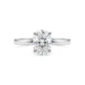 S925 Sterling Silver 1 Carat Oval Moissanite Ring Minimalist Stackable Engagement Jewelry - Size 5 / Oval Cut Minimalist Style (FDJZ-509) / 5*7mm / White Gold