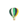 Colorful hot air balloon enamel pin brooch badge, vintage style alloy metal clothing decor. - Green Blue Striped Balloon(CZ2494-2)