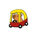 Cute capybara cartoon brooch enamel pin stylish animal metal badge for backpack apparel - Driving Capybara (CZ2757-3)