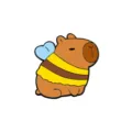 Cute capybara bee enamel pin cartoon animal brooch sweet bag accessory metal alloy badge - Bee Costume Capybara (CZ2757-4)