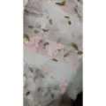 Sheer mesh floral mid-calf socks for women, ultra thin breathable transparent spring summer socks. - One Size / Pink