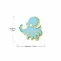 Lindo broche de esmalte de pulpo azul insignia de metal para mochila ropa accesorios de decoración - Estilo Pulpo Azul (CZ2380)
