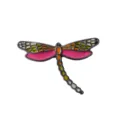 Colorful enamel dragonfly brooch alloy pin fashion clothing accessory scarf buckle decoration - Dragonfly Shape (CZ2152) / Pink