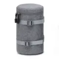 Camera lens opbergtas beschermende hoes voor telelenzen met ritssluiting en riemen - A8090 originele maat S / Grijs