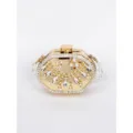 Gold rhinestone beaded evening clutch bag, elegant metallic crystal box handbag for women. - Gold Style 2