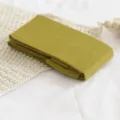 Avocado green seamless tights for women, solid color cotton winter basic leggings. - One Size / Avocado Green
