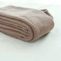Cozy thick ribbed fleece tights in oatmeal beige, warm soft winter thermal cashmere-like leggings. - One Size / Milk Coffee